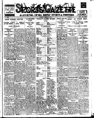 cover page of Sports Gazette (Middlesbrough) published on February 28, 1931