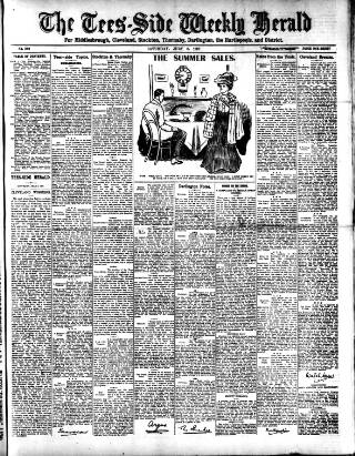 cover page of Tees-side Weekly Herald published on July 6, 1907
