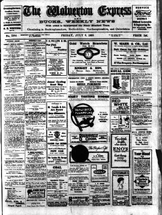 cover page of Wolverton Express published on July 6, 1923