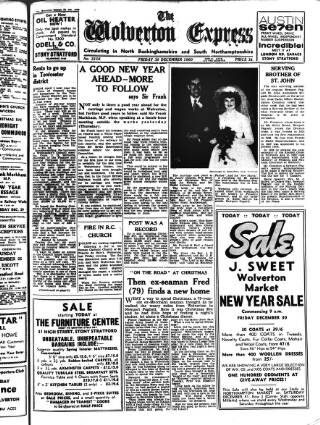 cover page of Wolverton Express published on December 30, 1960