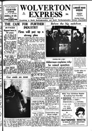 cover page of Wolverton Express published on November 30, 1962