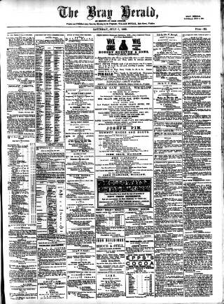 cover page of Bray and South Dublin Herald published on July 6, 1889