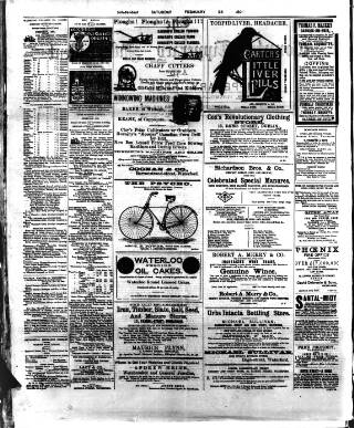 cover page of County Tipperary Independent and Tipperary Free Press published on February 28, 1891