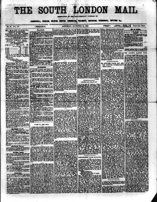 cover page of South London Mail published on November 30, 1889
