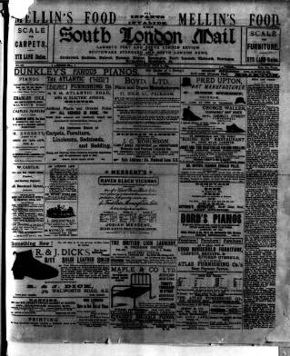 cover page of South London Mail published on July 6, 1895