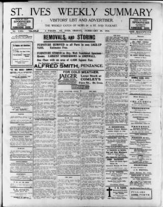 cover page of St. Ives Weekly Summary published on February 28, 1913