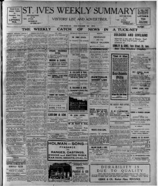 cover page of St. Ives Weekly Summary published on December 30, 1915
