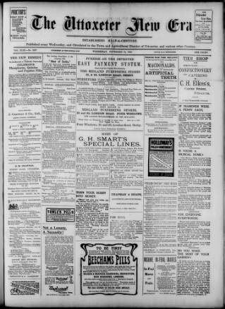 cover page of Uttoxeter New Era published on November 15, 1905