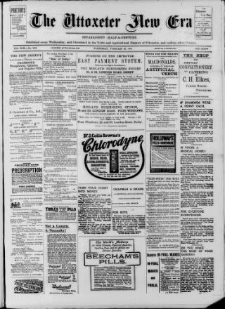 cover page of Uttoxeter New Era published on February 28, 1906