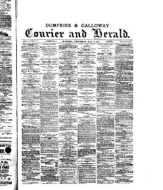 cover page of Dumfries & Galloway Courier and Herald published on July 6, 1887