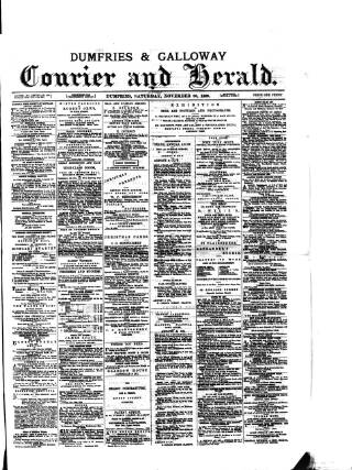 cover page of Dumfries & Galloway Courier and Herald published on November 30, 1889