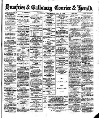 cover page of Dumfries & Galloway Courier and Herald published on November 15, 1893