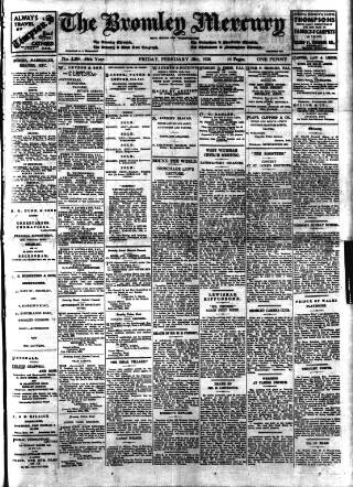 cover page of Bromley & West Kent Mercury published on February 28, 1930