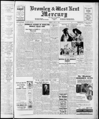 cover page of Bromley & West Kent Mercury published on July 6, 1951