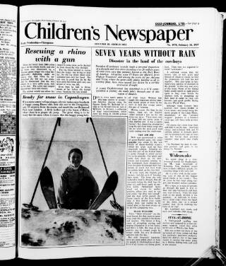 cover page of Children's Newspaper published on February 16, 1957