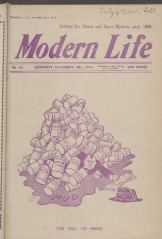 cover page of Modern Man published on December 19, 1914