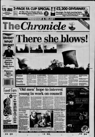 cover page of Chester Chronicle (Frodsham & Helsby edition) published on December 10, 1999