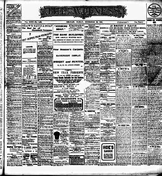 cover page of Witness (Belfast) published on December 30, 1904
