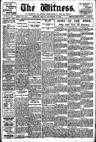 cover page of Witness (Belfast) published on November 15, 1935