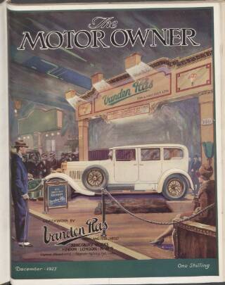 cover page of Motor Owner published on December 1, 1927