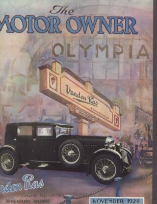 cover page of Motor Owner published on November 1, 1928