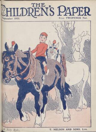 cover page of Children's Paper published on September 1, 1921