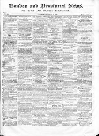cover page of London & Provincial News and General Advertiser published on December 30, 1865