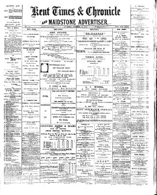 cover page of Kent Times published on November 30, 1893