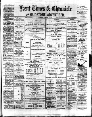 cover page of Kent Times published on November 15, 1894