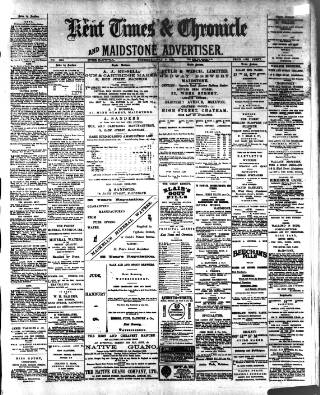 cover page of Kent Times published on July 6, 1899