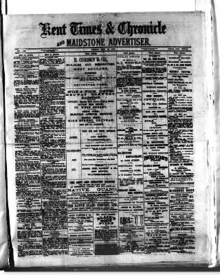 cover page of Kent Times published on May 29, 1903