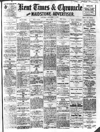 cover page of Kent Times published on September 18, 1909