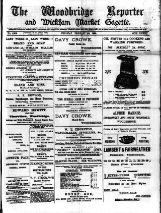 cover page of Woodbridge Reporter published on February 28, 1895