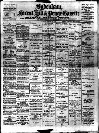 cover page of Sydenham, Forest Hill & Penge Gazette published on December 30, 1905