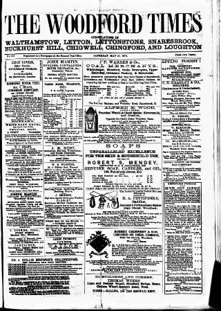cover page of Woodford Times published on May 29, 1875