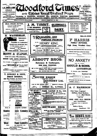 cover page of Woodford Times published on February 28, 1913