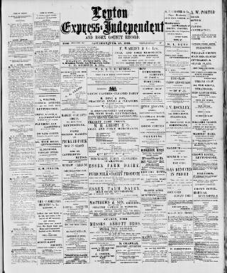 cover page of Leytonstone Express and Independent published on February 28, 1903