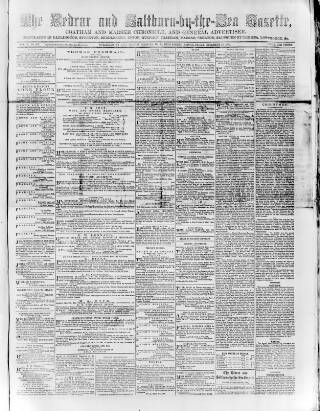 cover page of Redcar and Saltburn-by-the-Sea Gazette published on December 30, 1870