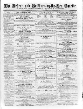 cover page of Redcar and Saltburn-by-the-Sea Gazette published on July 6, 1877