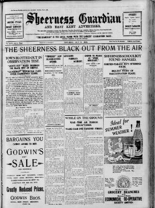 cover page of Sheerness Guardian and East Kent Advertiser published on July 6, 1935