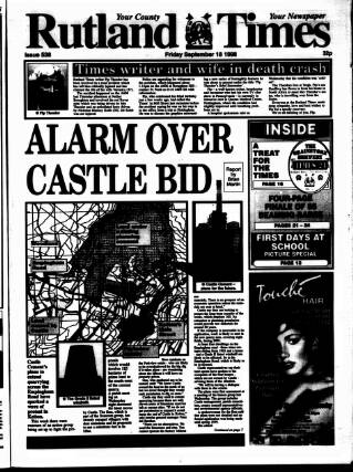 cover page of Rutland Times published on September 18, 1998