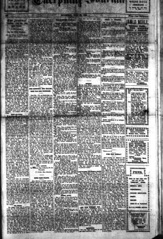 cover page of Caerphilly Journal published on July 6, 1916