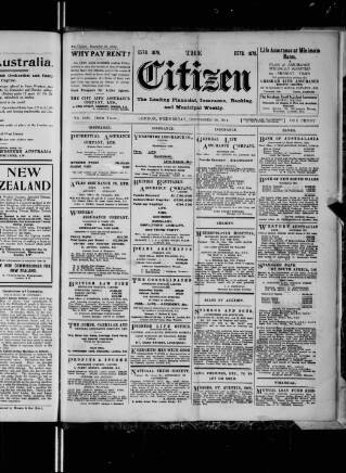 cover page of Citizen (London) published on December 30, 1914