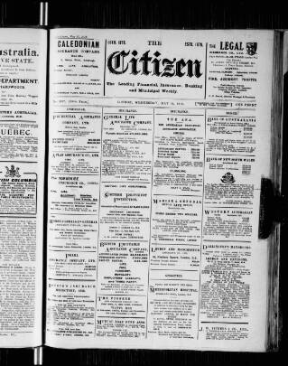 cover page of Citizen (London) published on May 31, 1916