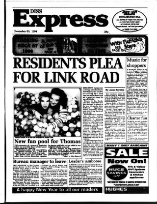 cover page of Diss Express published on December 30, 1994