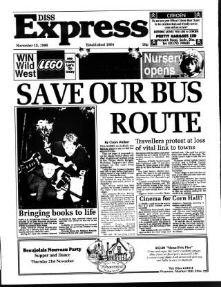 cover page of Diss Express published on November 15, 1996