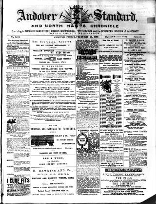 cover page of Andover Chronicle published on February 28, 1890