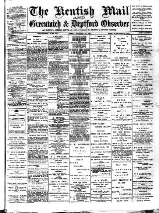 cover page of Greenwich and Deptford Observer published on November 30, 1894