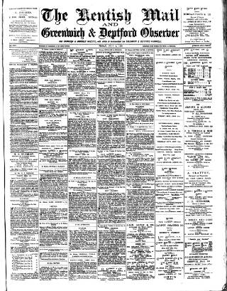 cover page of Greenwich and Deptford Observer published on July 6, 1900