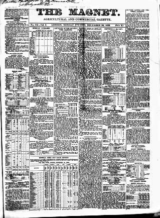 cover page of Magnet (London) published on December 30, 1839